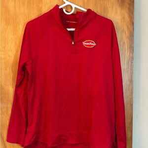 Port Authority Tyson Foods Red 1/4 Zip Pullover Size XL